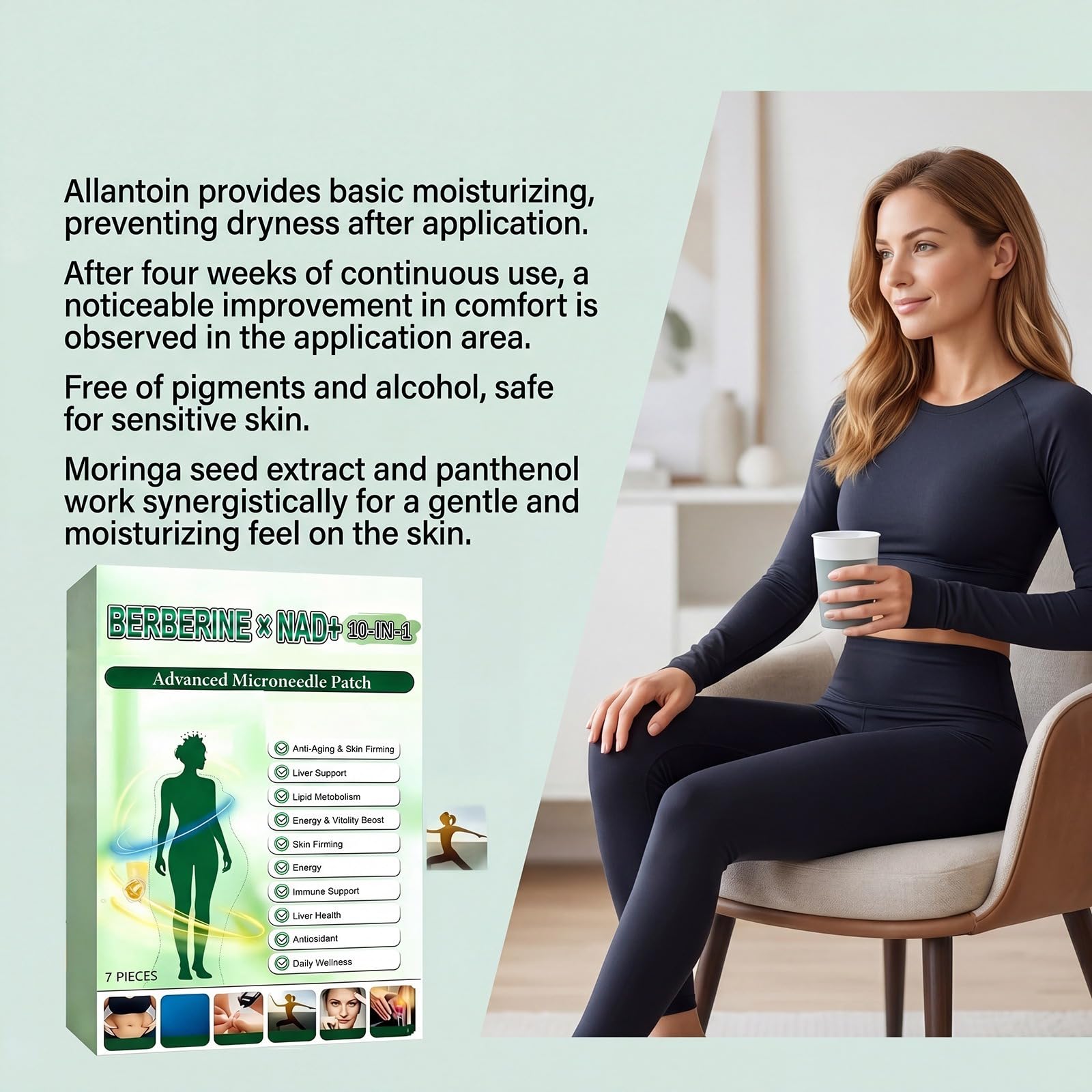 Parche para adelgazar 10 en 1 con Berberina, Moringa y NAD+