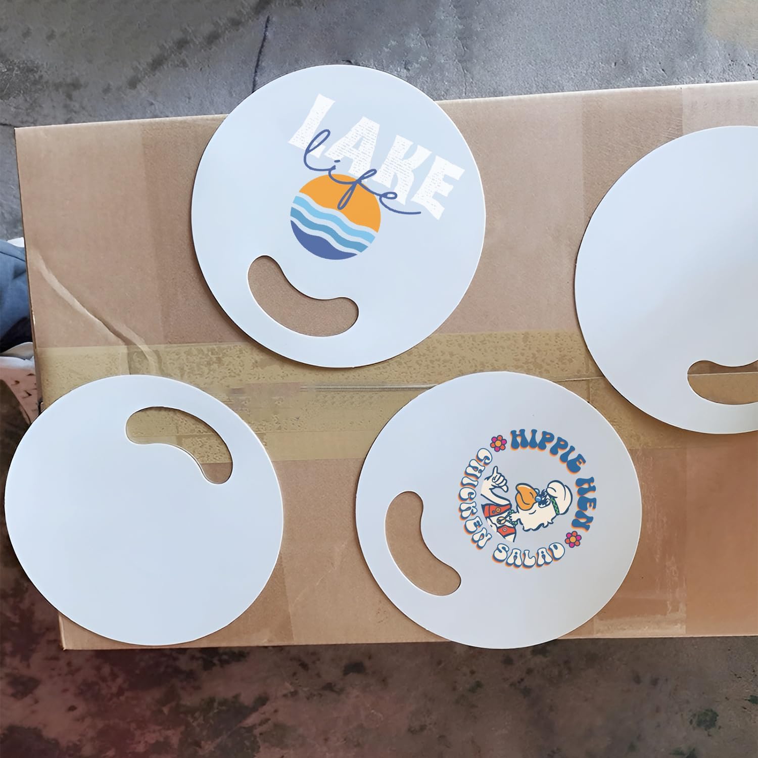 Bulk Pack of 1000 Custom Round Plastic Advertising Fan — 6.49 Inch Promo Fan with Crescent Cutout Grip, Personalized Logo Hand Fans for Trade Shows, Corporate Events & Outdoor Promoti