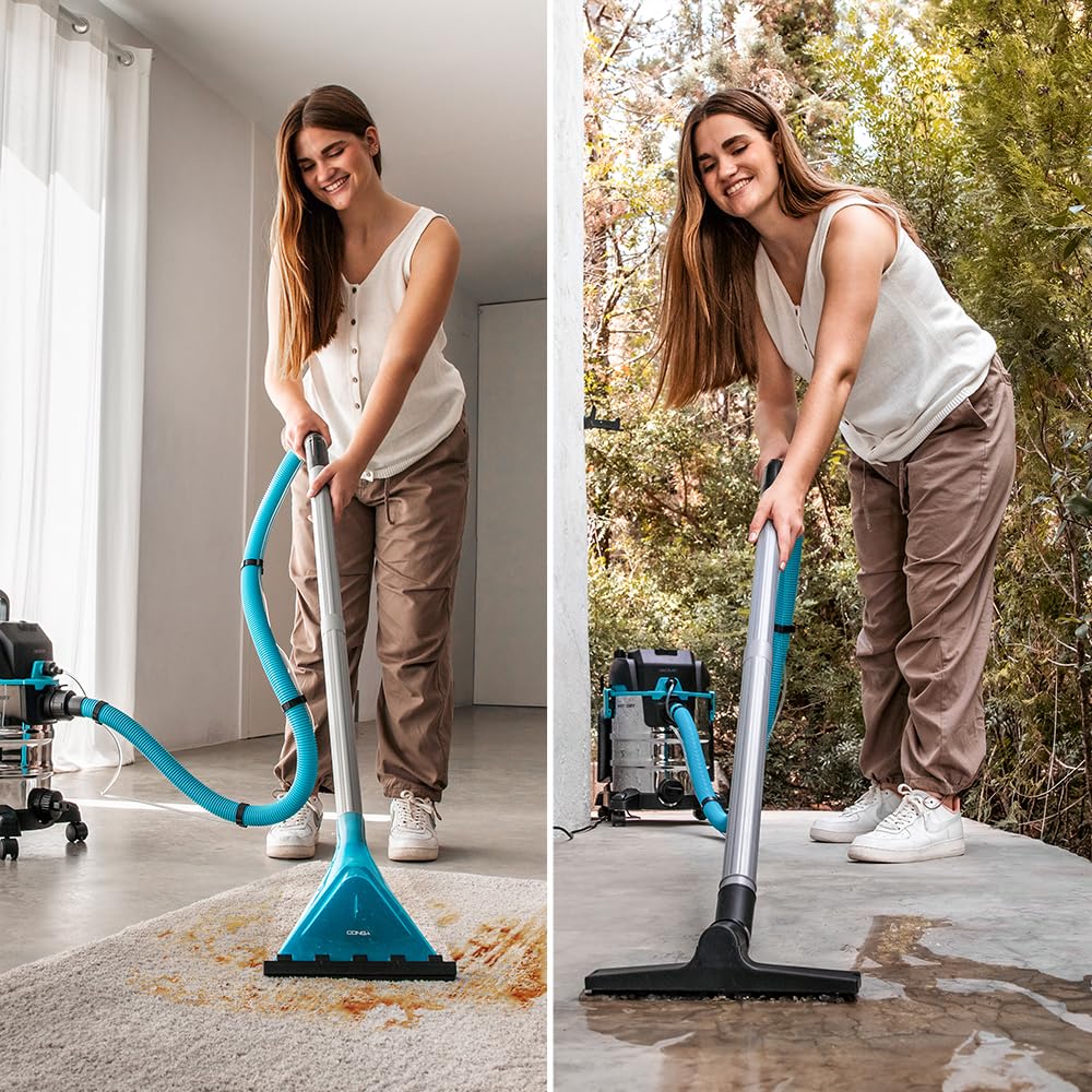 Cecotec Aspirapolvere Solidi, Liquidi, Tappezzerie e Tappeti con Cavo Conga CarpetClean 20000 MAX. 1400W, 22Kpa, Serbatoio Acqua Pulita 4L e Sporco 20L, Filtro HEPA, Raggio d'Azione 7m