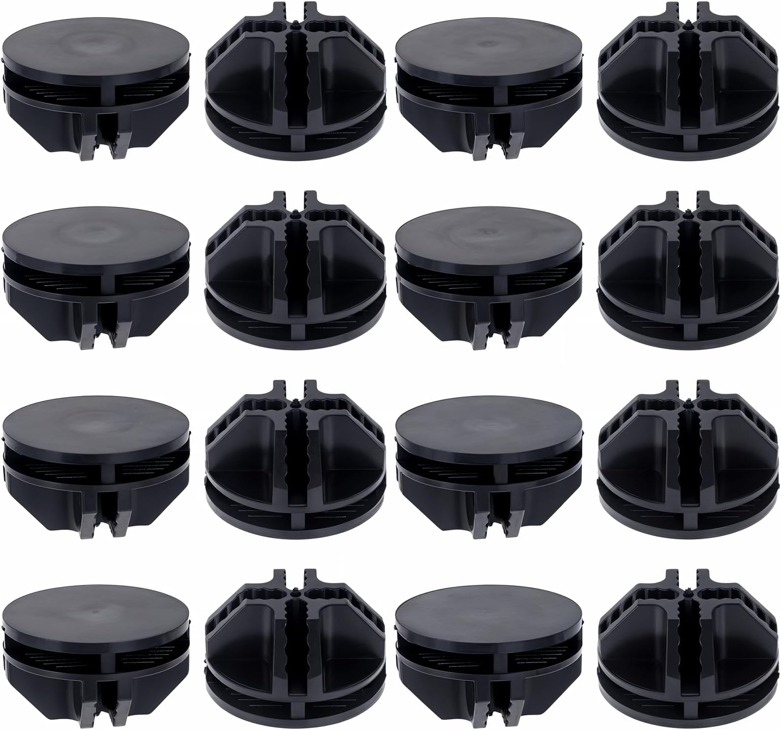 20Pcs Cube Connectors Black Plastic Connector Plastic Grid Cube Organizer Connector for Modular Closet Storage Organizer and DIY Wire Cube Storage Unit