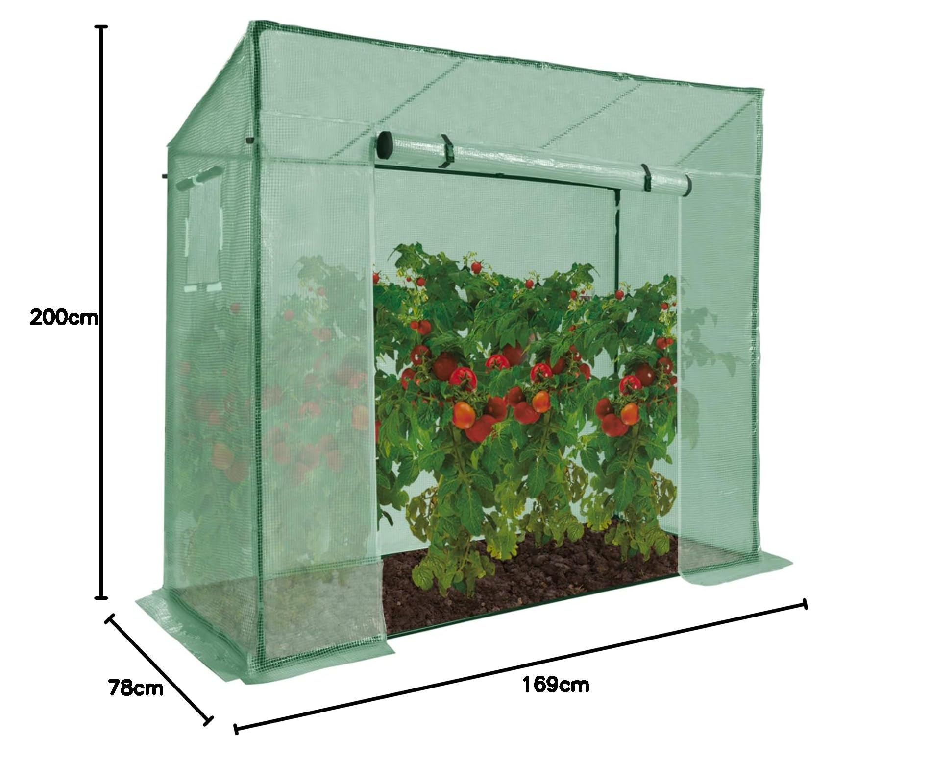 IDMarket - Serre de Jardin Verte Toutes Saisons avec fenêtre et Porte zippée
