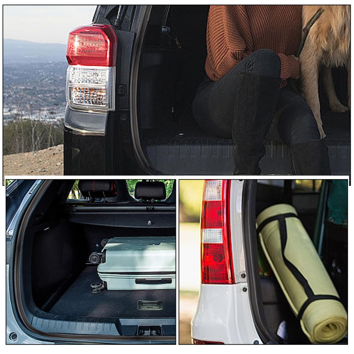 Tira Protectora de Bordes de Puerta de Coche de Goma Negra, Resistente al Viento Desgaste, para Protección Integral contra Ruido y Suciedad en Ventanas y Puertas