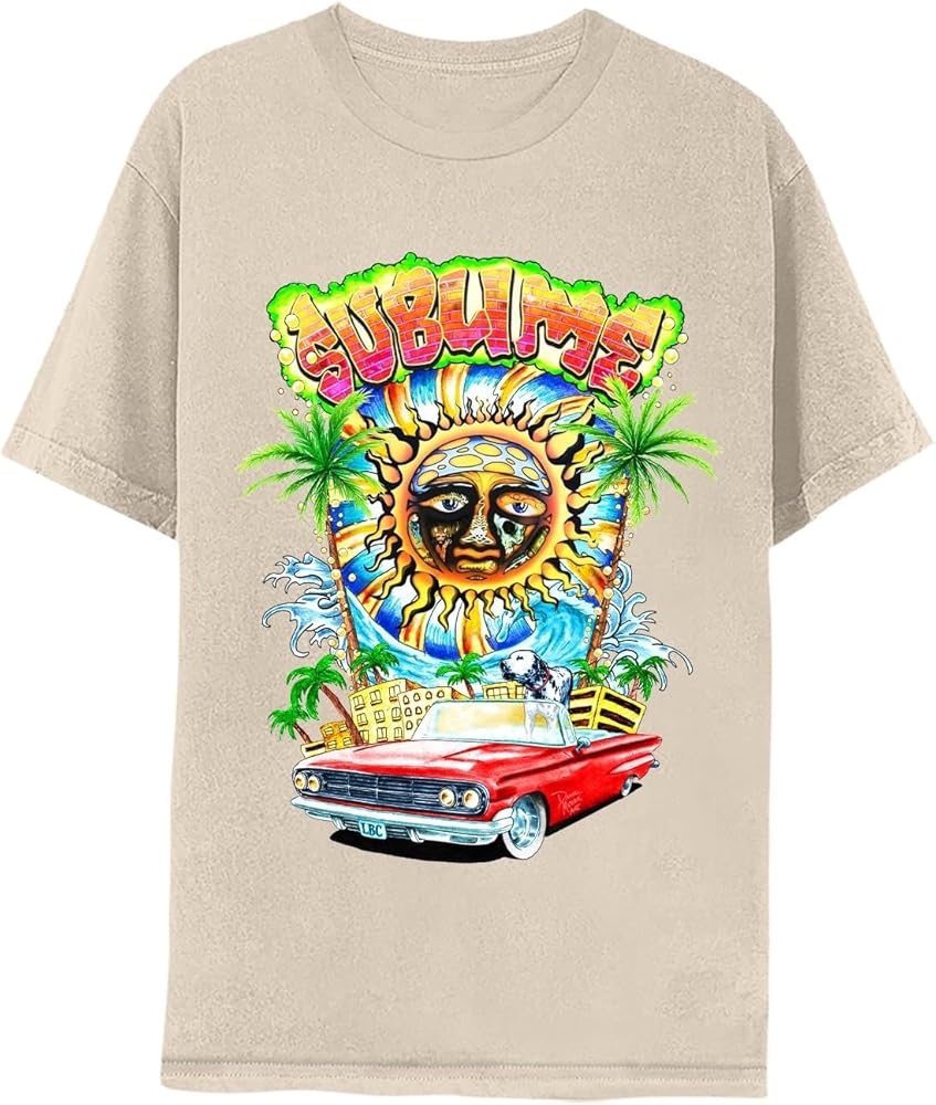 Amazon.com: Sublime T Shirt Long Beach CA Adult Natural Short