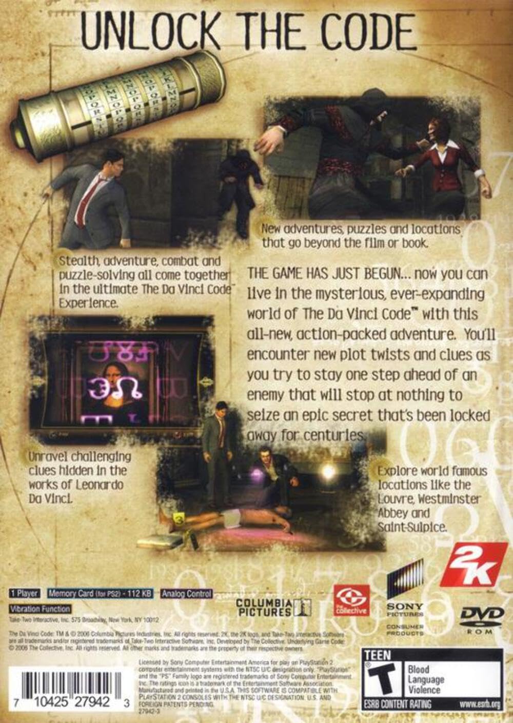 Amazon.com: Da Vinci Code - PlayStation 2 : Video Games