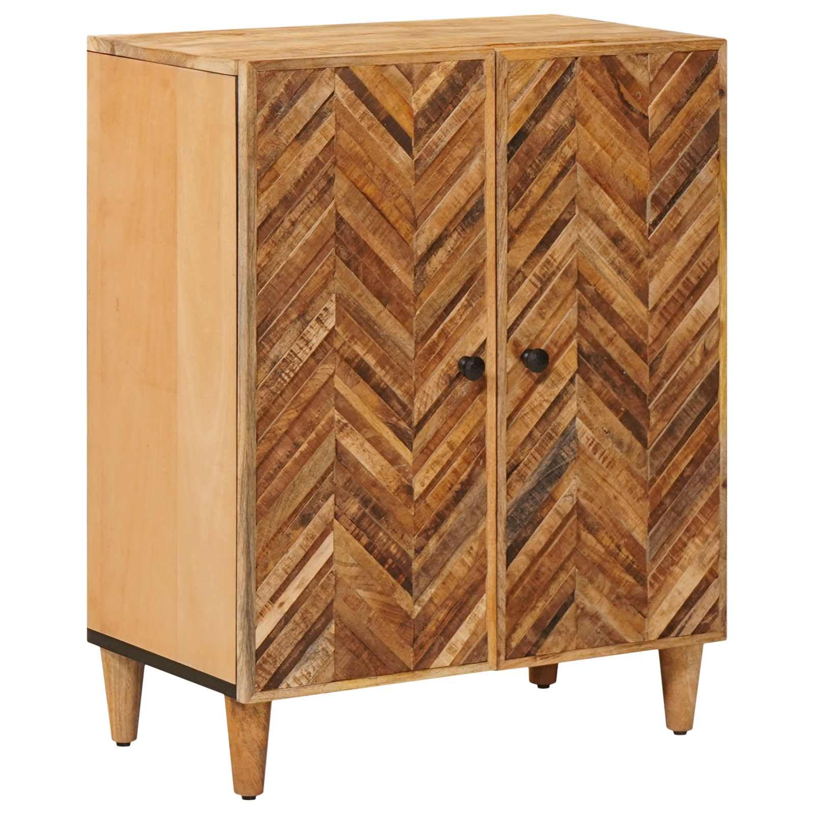 Armario de almacenamiento marrón 60 x 33,5 x 75 cm de mango de madera