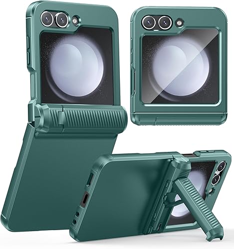 Miniatura 8 de FNTCASE Funda para Samsung Galaxy Z-Flip-5 Funda resistente a prueba de golpes para Samsung Flip 5 con función atril y protección de bisagra,