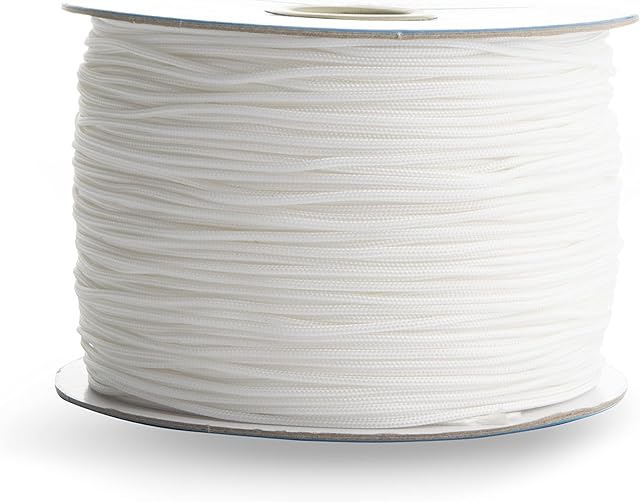 Roman Blind Cord 1.2mm String For Austrian Festoon Cording (20m, White)
