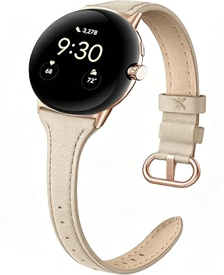 Leather Bands Compatible with Google Pixel Watch 4/3 41mm/Google Pixel Watch 4 2 3 1 41mm Band Leather for Women