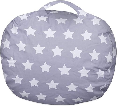 Miniatura 280 de Posh Stuffable - Sillón puff con almacenamiento para niños, contenedor de animales de peluche, organizador de juguetes de niños Lienzo Burbujas Azul