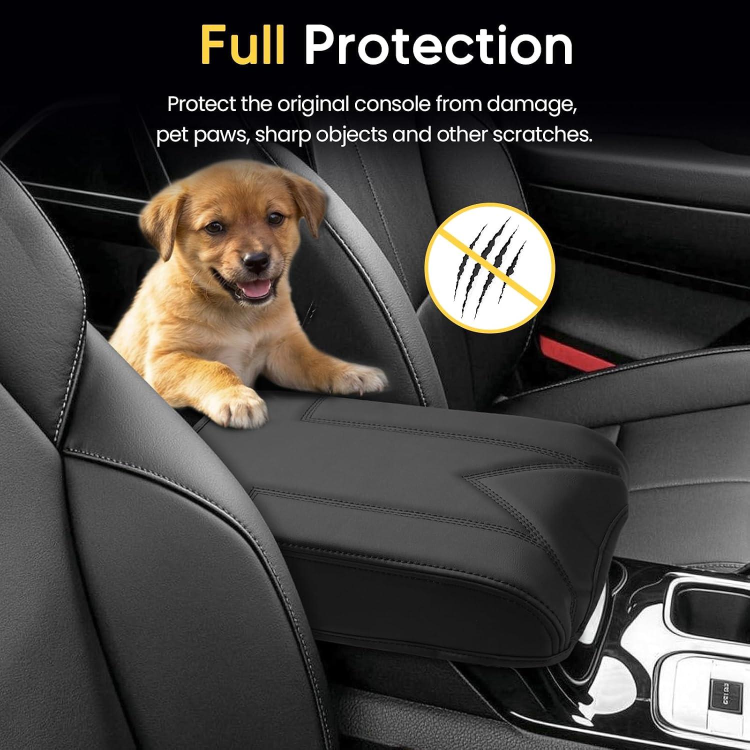 Shademax Center Console Cover for Kia Telluride 2020-2026 Armrest Cushion Pad Arm Rest Cover Leather Console Lids Protector for Kia Telluride Accessories image 5
