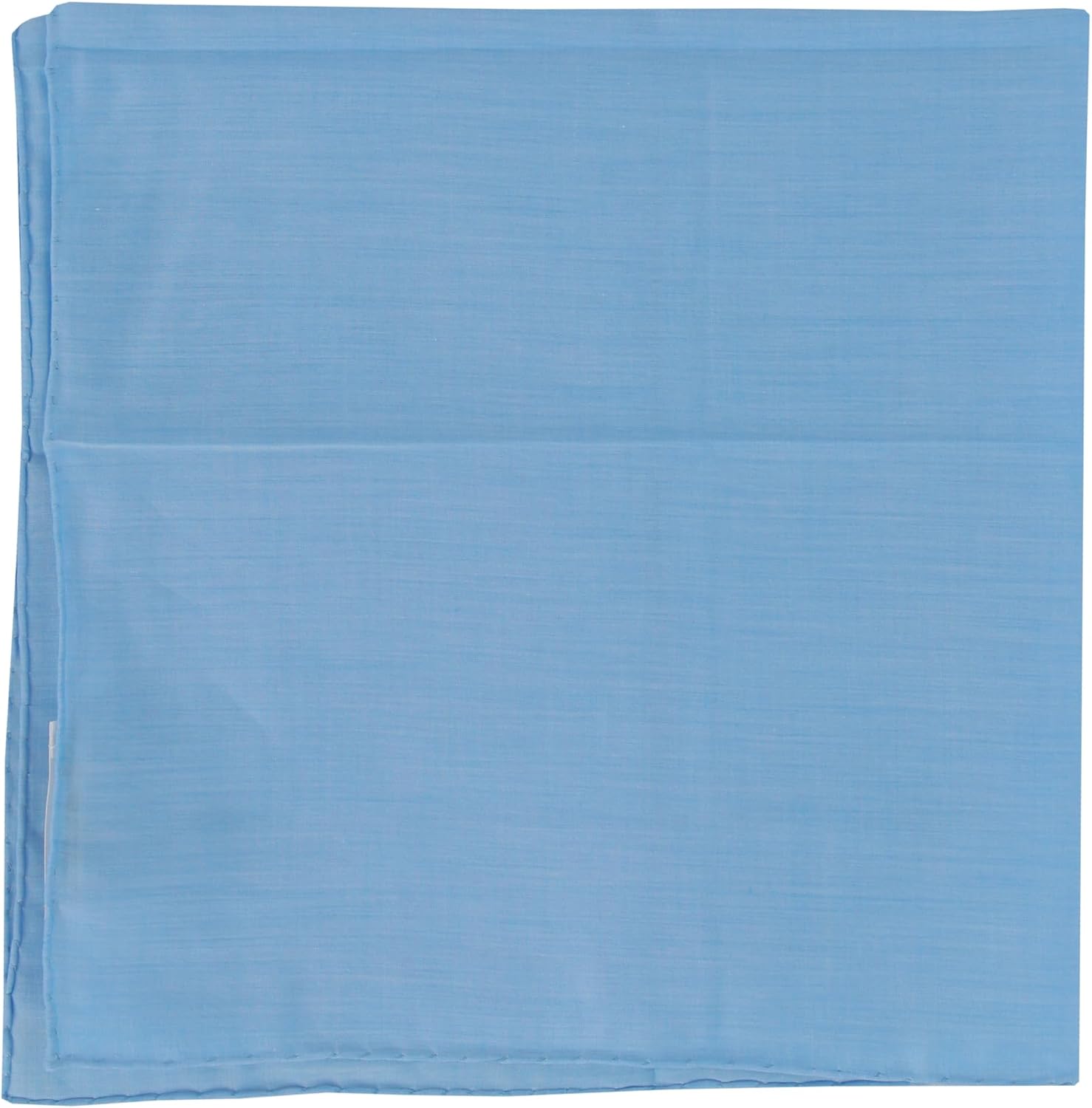 Fiori Di Lusso Blue Solid Cotton Pocket Square - x