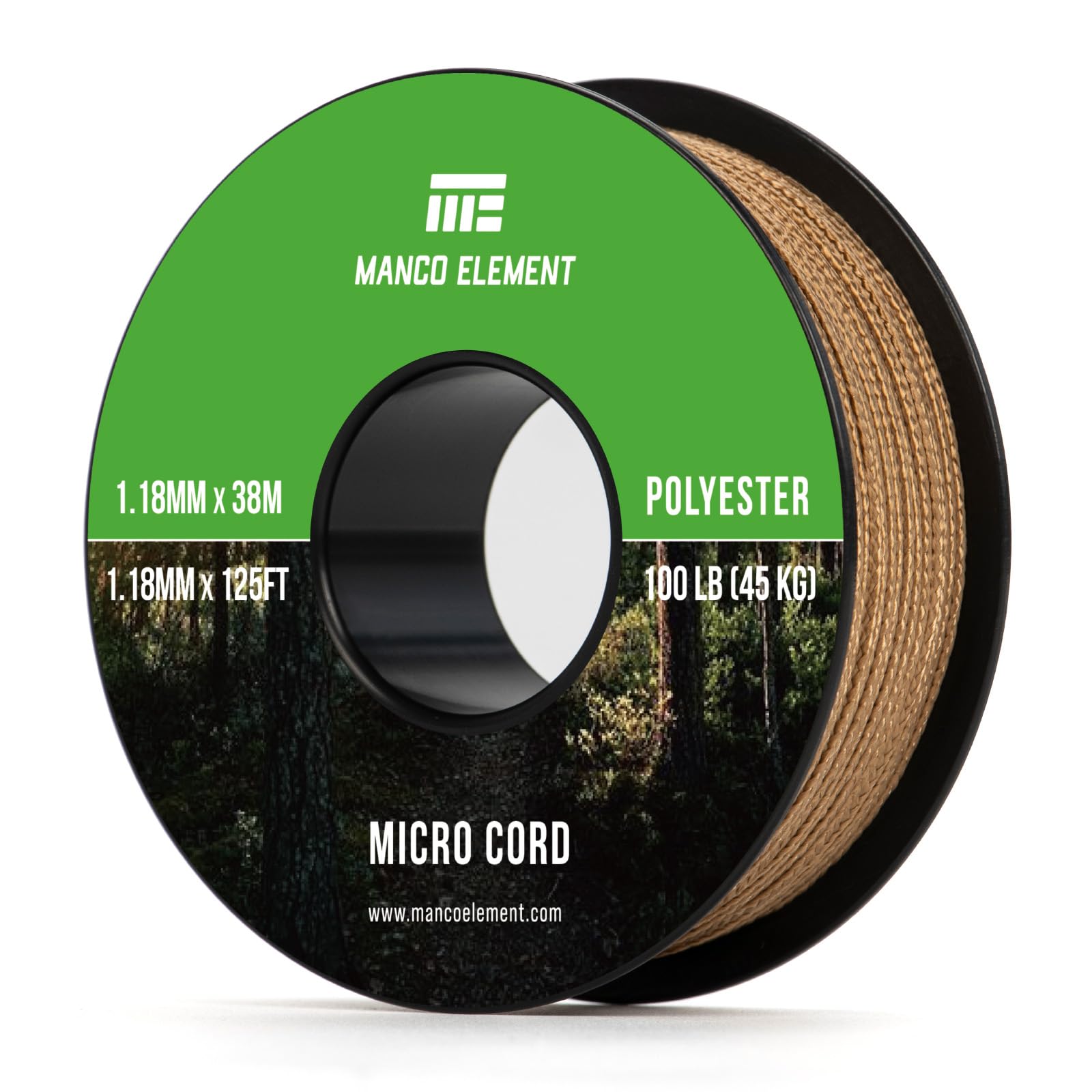 Manco Element Micro Paracord 1.18mm x 38m Micro Cord Thin Braided Rope — image 1