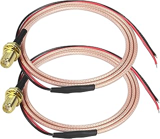 XMSJSIY SMA Pigtail Cable Bare Wire Open End Solder Coaxial Coax Cable SMA Famale Connector PCB Welding RG316 Antenna Extension Wire 0.8M/2.6FT-2 pcs (SMA Female)…