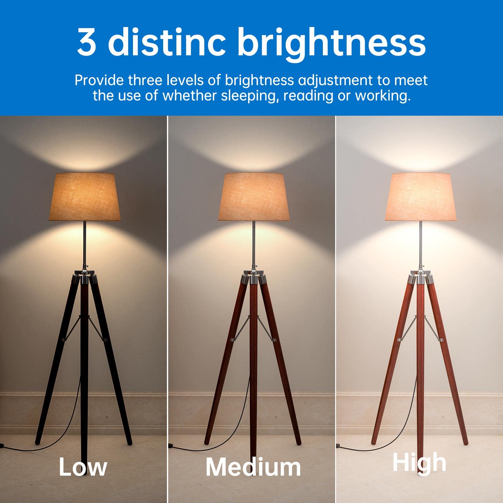 Snapklik.com : 3-Way Led Light Bulbs A21 4 Pack, 3 Way Light Bulbs 50 ...