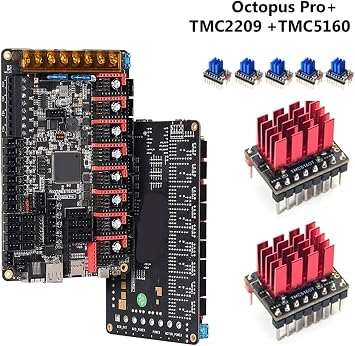 Octopus Pro PI Motherboard Klipper 3D Printer High Speed High Pressure TMC2209 TMC5160 Compatible with Ender 3 Compatible with Voron 2.4 Board(Pro 446)