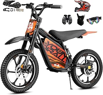 eAhora S4 Pro Electric Dirt Bike for Kids 8-14, Peak 1200W Electric Motorcycle 3-Speed Adjustable Up to 26.8MPH, 48V10.4AH Battery Up to 37 Miles, Max Load 176 Lbs Off-Road Ebike for Kid