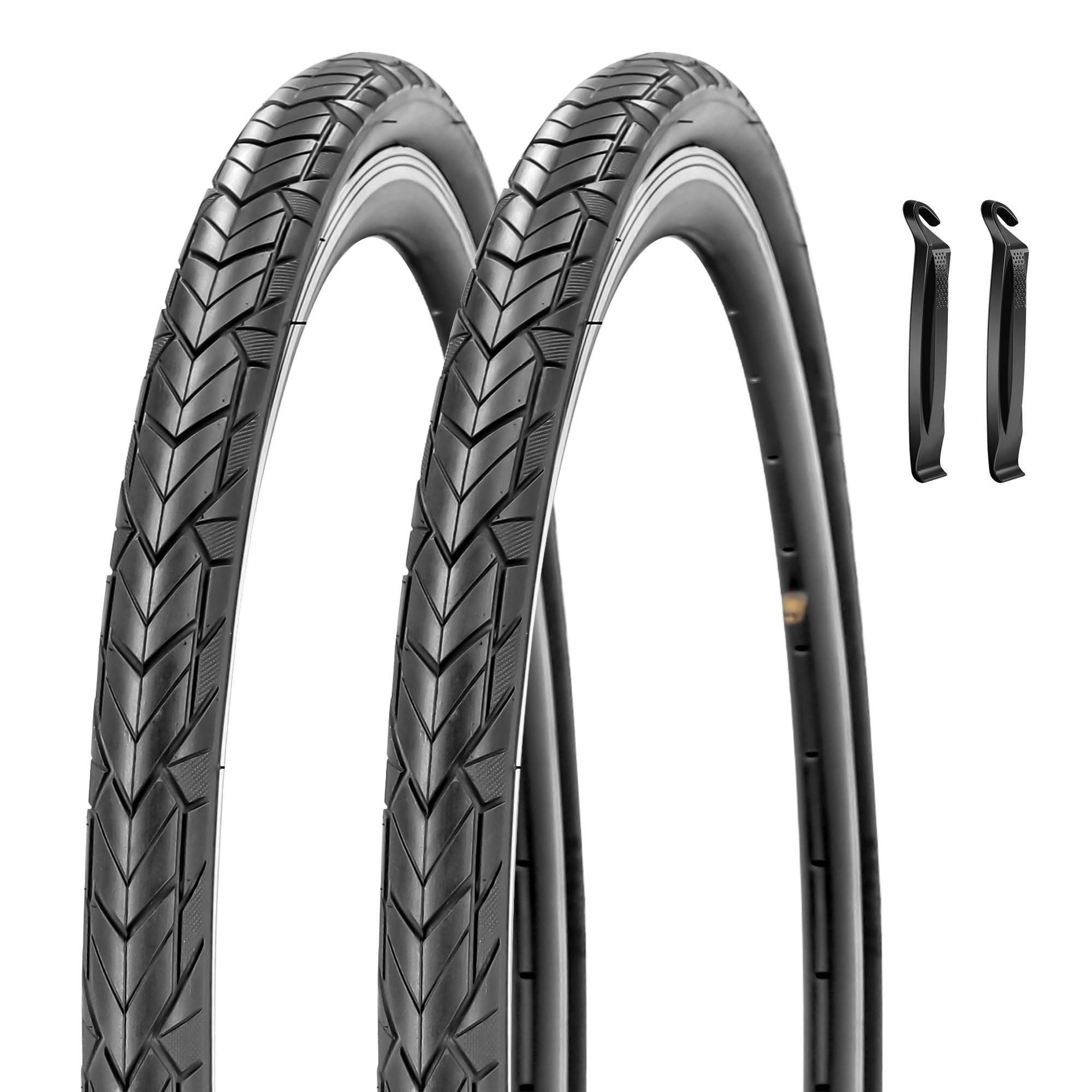Kyowa 700x35C Bicycle Tire (37-622 ETRTO) - Black/Black With Side Reflectors, Sports Tire - View #4
