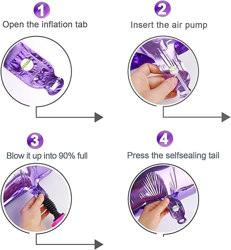 Miniatura 4 de Globo morado del número 3, globo de 40 pulgadas, decoración de cumpleaños de tercer año, suministros de fiesta morados para decoraciones de fiesta,