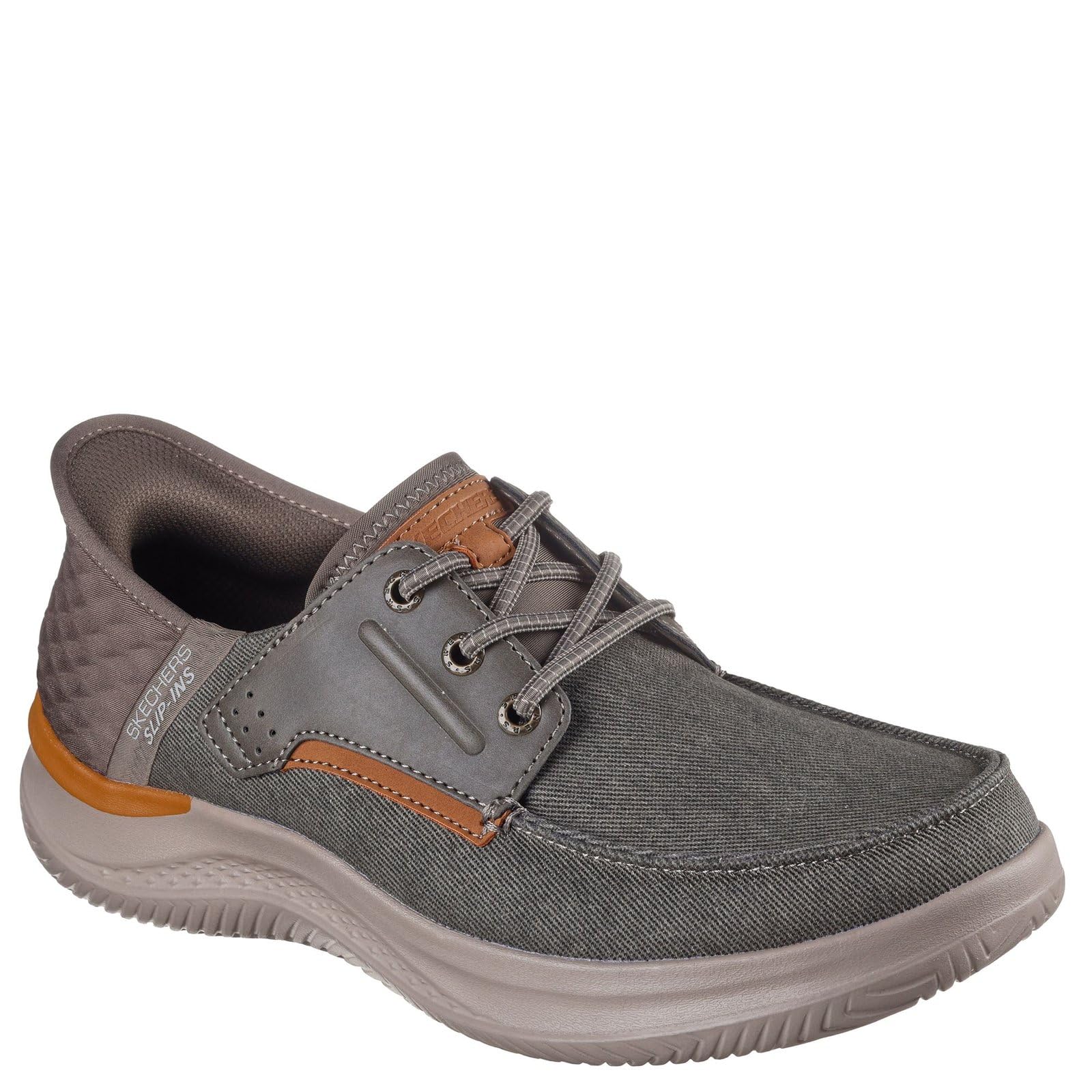 Men's Hasting Niko Moc Toe Bungee Lace Slip-ins, Brown, 11 Wide-image-10