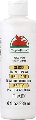 Apple Barrel Gloss Acrylic Paint in Assorted Colors (8 oz), 20408 Gloss White