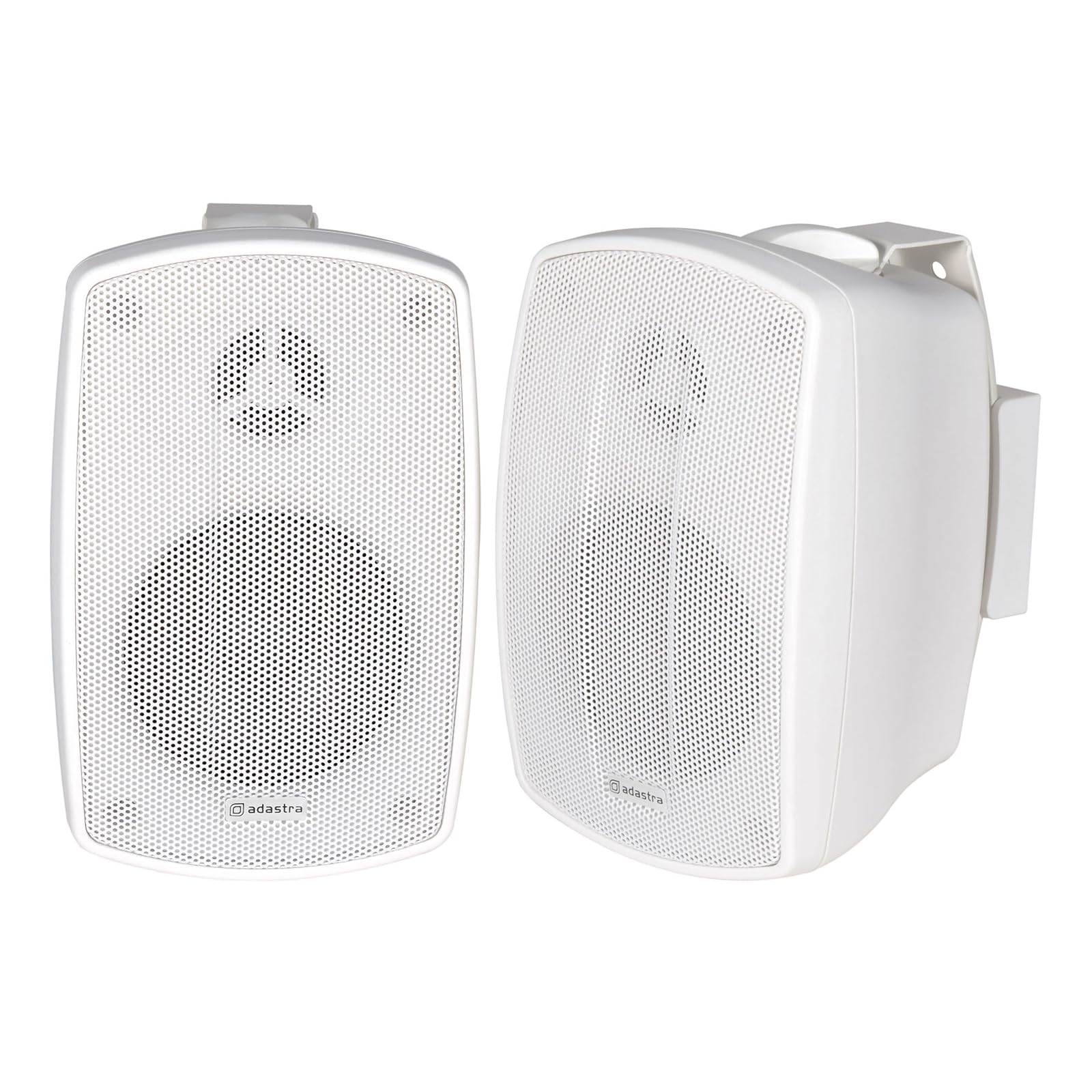 Adastra Weather Resistant Indoor and Outdoor Full Range Speakers Supplied in Pairs, Patio Music, Garden Speakers, Kitchen or Bathroom Audio 160W 8" White