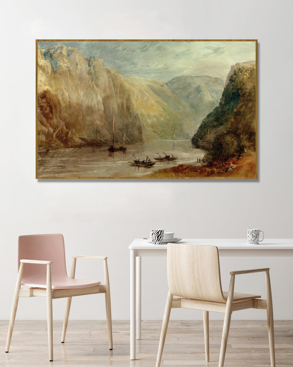 NHLDZYH Replika sztuki klasycznej B25. 40x64cm. Rama z drewna tekowego