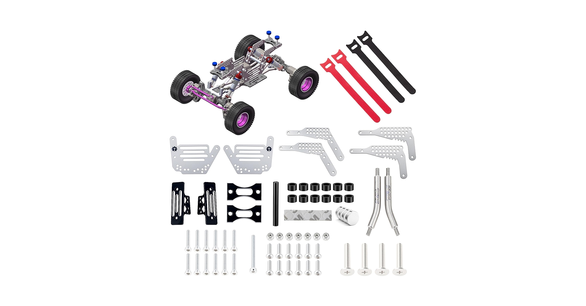 Amazon.com: TCRC GR5 Titanium LCG Chassis Kit Frame Rail for