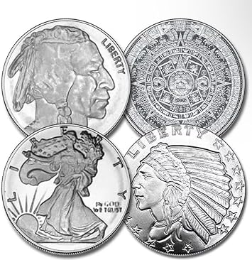 Silver Round, 1/10 Ounce, Assorted Design, Collectible Coin