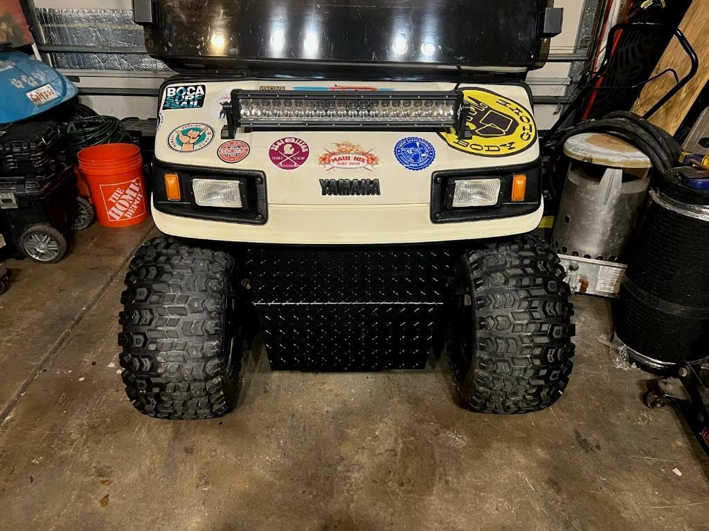 Fits Yamaha G2-G9 Golf Cart Powder Coated Aluminum Diamond Plate Bumper Shock Cover