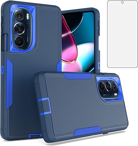 Asuwish Funda de teléfono para Motorola Edge+ Plus 2022Edge X3030 Pro con cubierta protectora de pantalla de vidrio templado y accesorios de celda