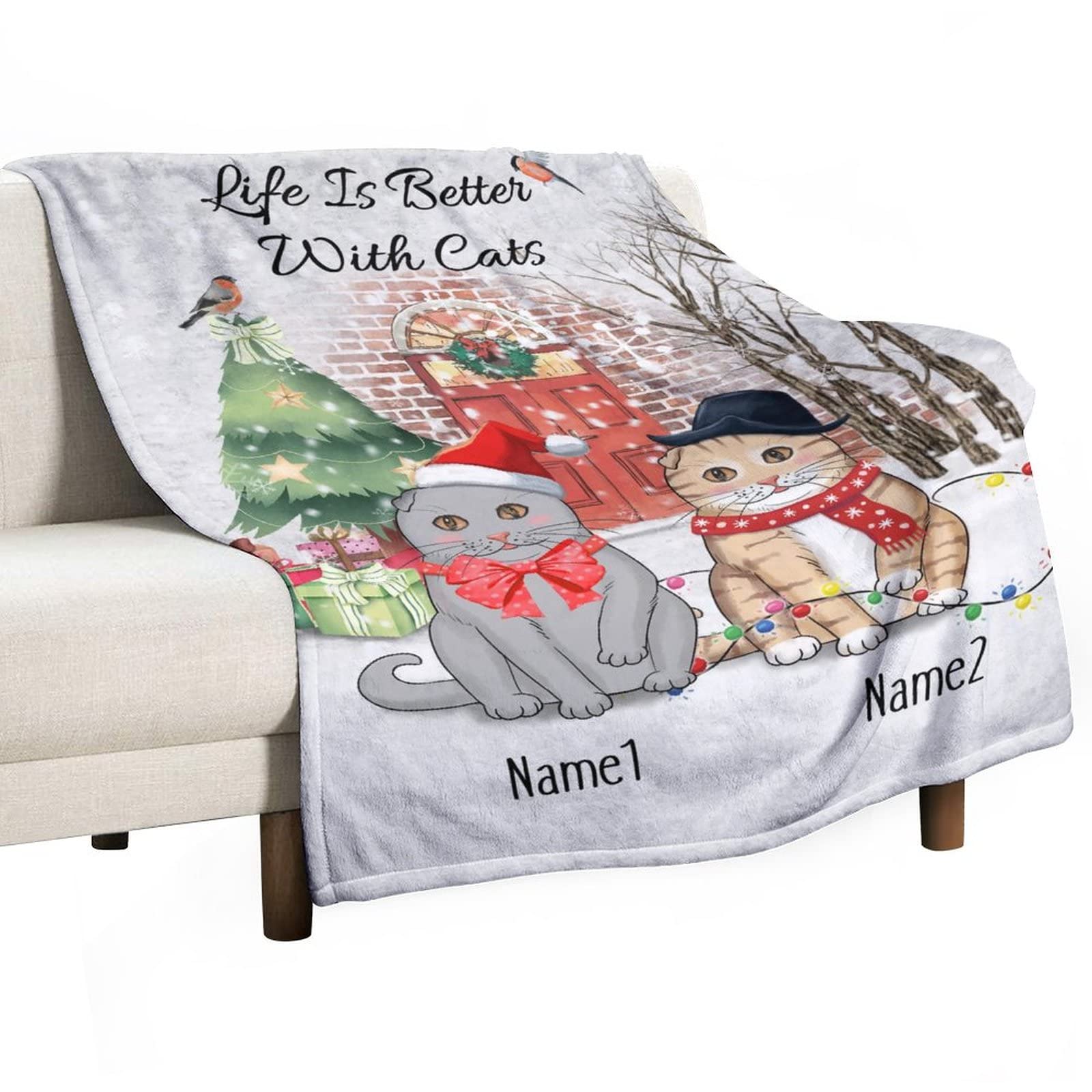 Couverture polaire chaude chat pour des soirées cocooning sur le canapé