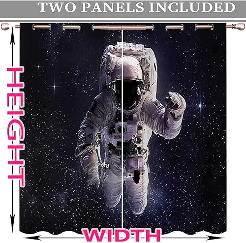 Miniatura 4 de Cortinas opacas para habitación de 2 paneles, cortinas blancas y azul oscuro bordadas para habitación de niños (W) 55 x 55 pulgadas de alto