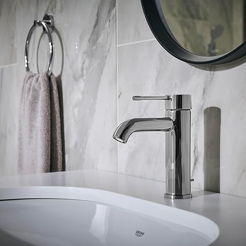 Miniatura 4 de GROHE 2359200A Essence, grifo de baño de tamaño S de una sola manija de un solo orificio 1.2 GPM, cromado