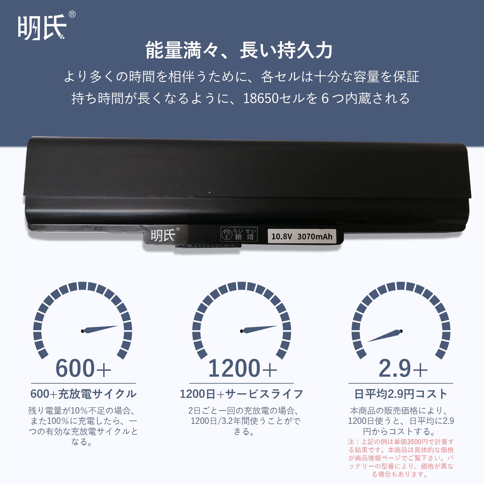 Amazon | 【明氏】NEC PC-VK27対応用 ブラック 【10.8V 3070mAh】 明氏