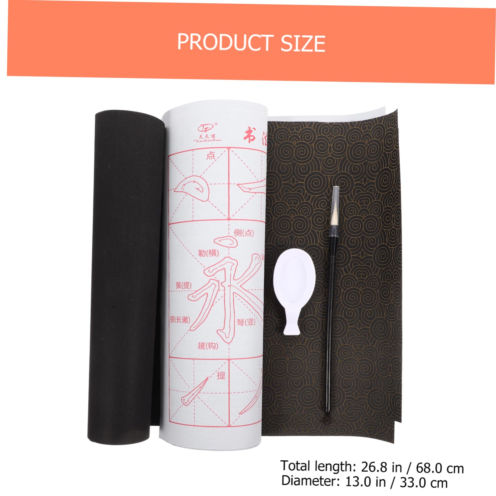 KALLORY 1Set Reusable Calligraphy Cloth for Beginners Compact Writing Mat for Calligraphy Practice Art and Classroom Use Premium Quality Water Writing