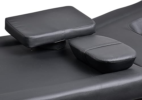 Miniatura 7 de Mesas de masaje portátiles, cama de masaje de piel sintética impermeable con marco de metal, mesa de masaje fija con ángulo de respaldo ajustable,