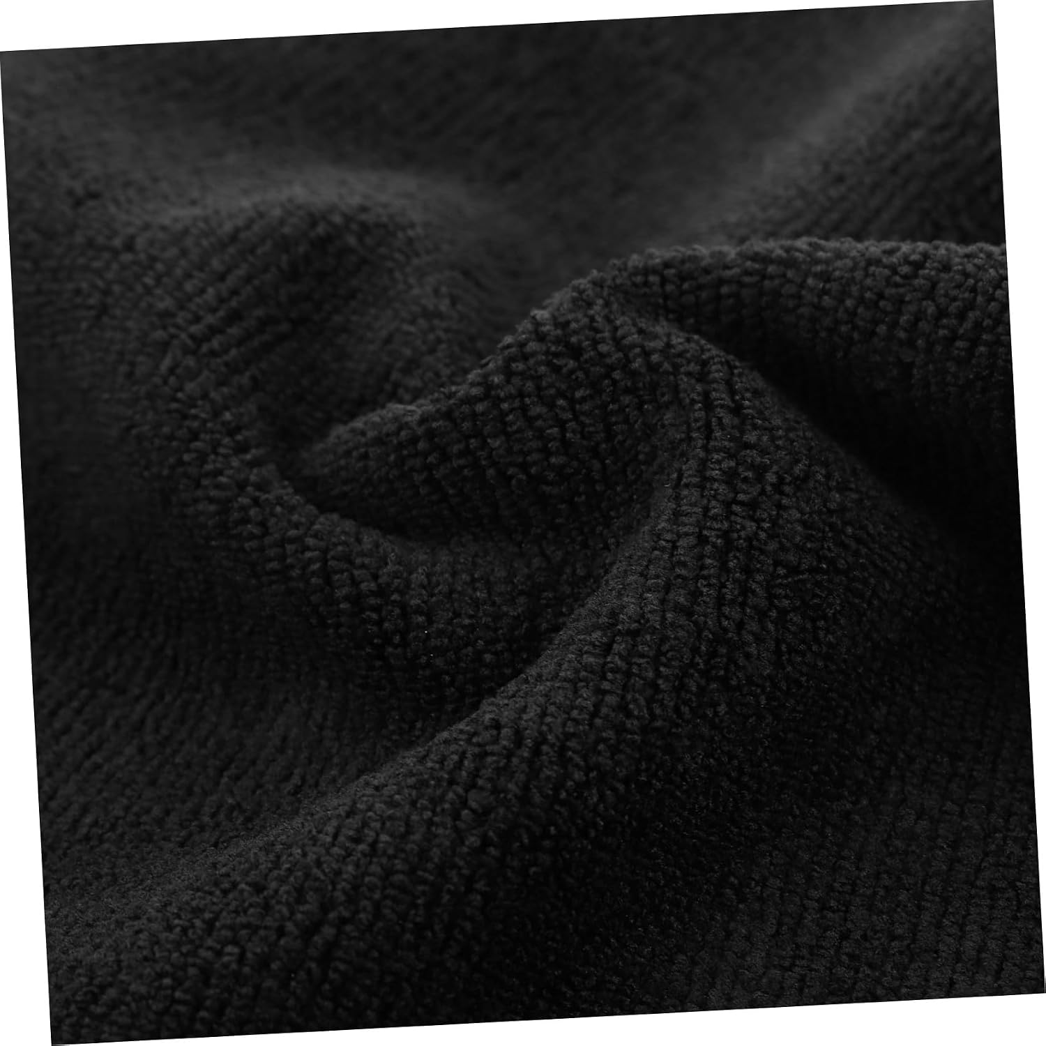 OUNONA 10pcs Black Microfiber Car Cleaning Cloths 12x12 Inches Reusable Precision Wiping Cloths for Tires and Car Interior Polishing Suitable for Deep Clean Tasks and Bathroom