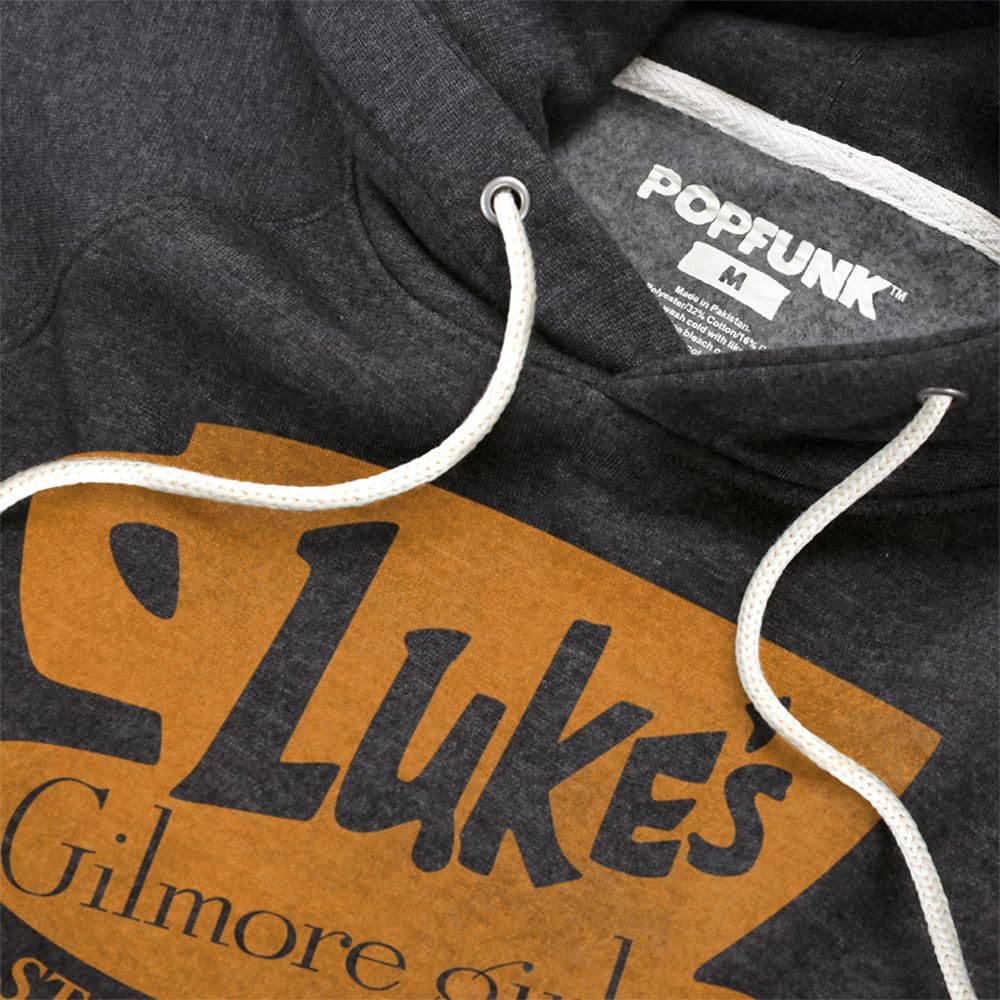 Popfunk Gilmore Girls Luke's Coffee Logo Unisex Adult Slim Fit Pull-Over Heather Hoodie - Image 2