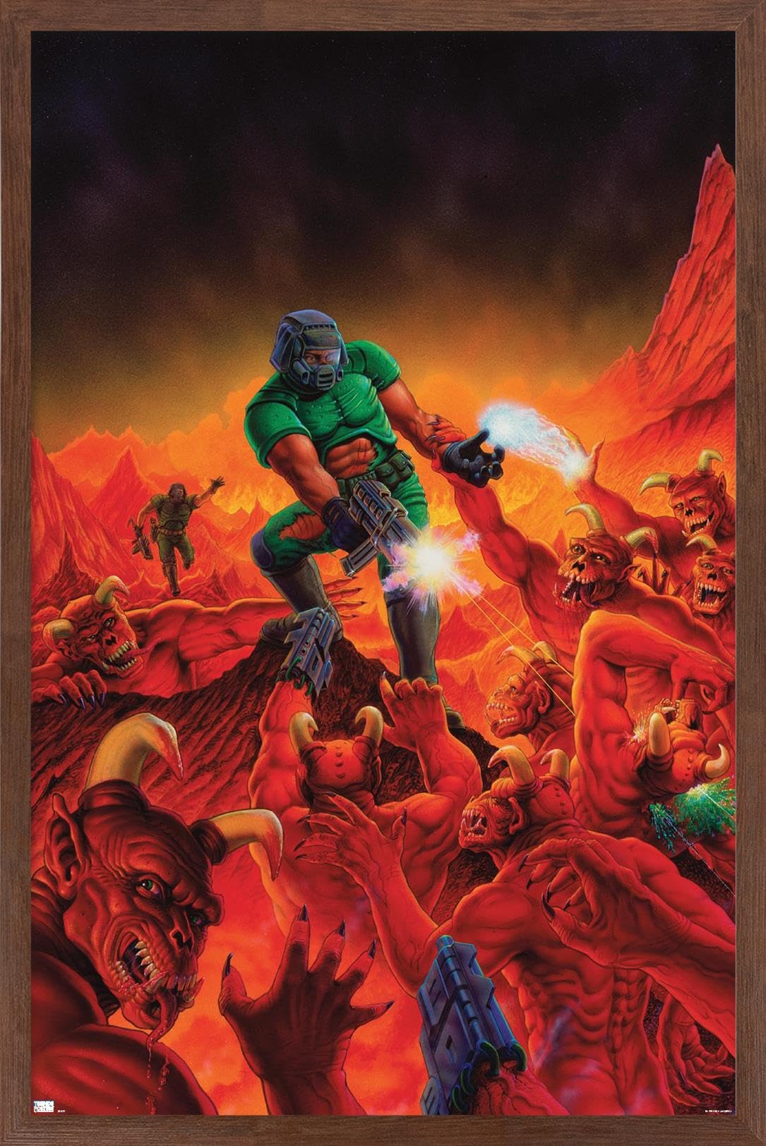 Trends InternationalDoom - Legacy Key Art Wall Poster, 14.72" x 22.37", Mahogany Framed Version