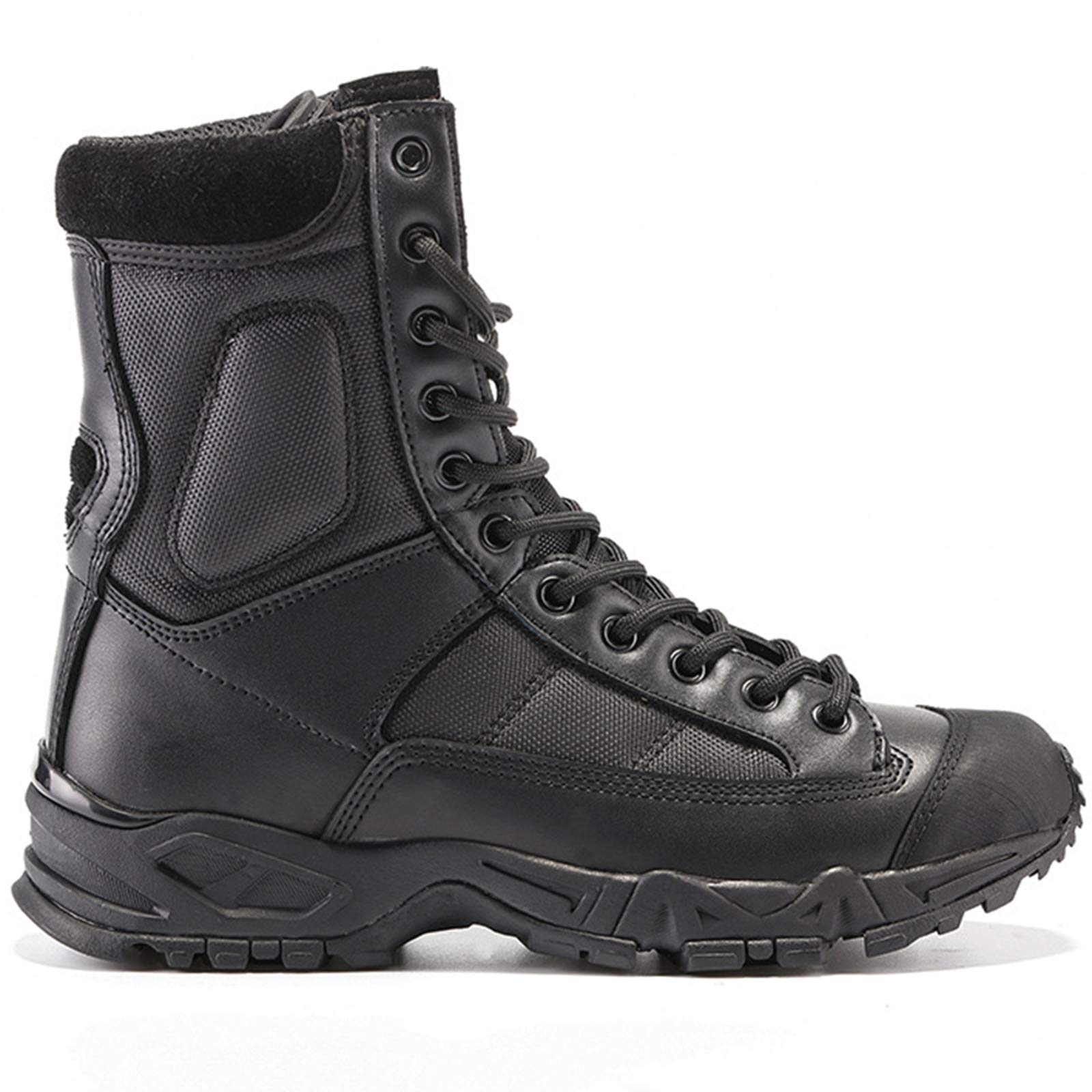 De los Hombres Botines ultraligeros Bota de Combate del ejército de tácticas Militares Transpirables Botas de Desierto para Senderismo al Aire Libre Cabeza anticolisión,Black-40