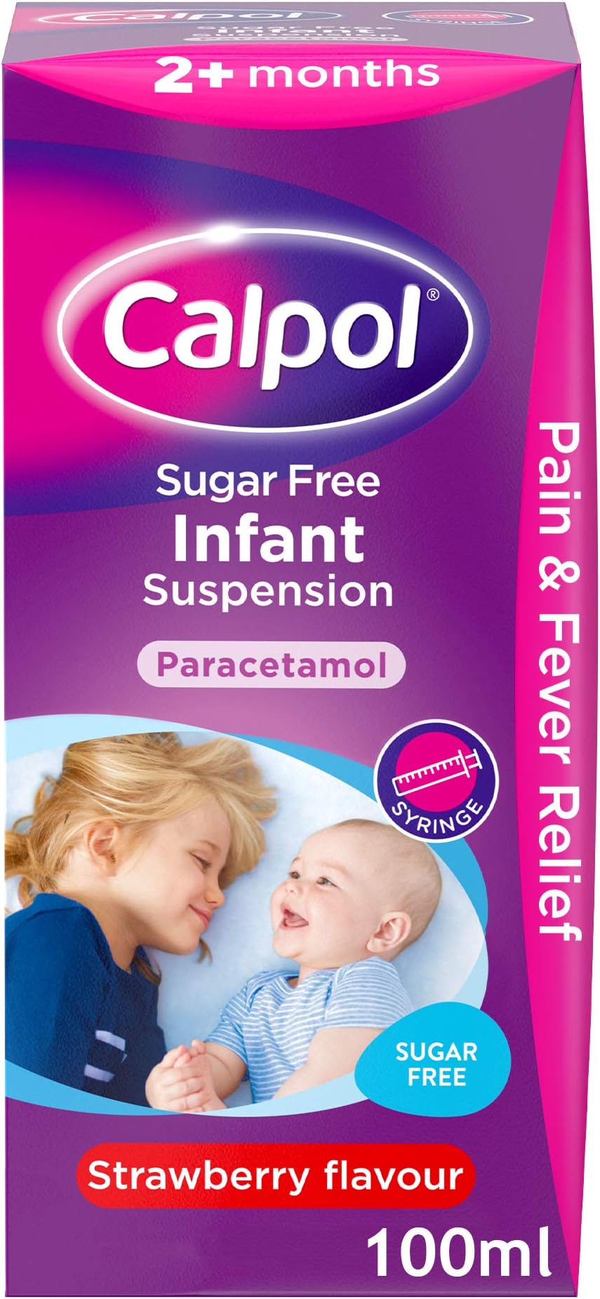 Calpol Sugar Free Strawberry Flavor Oral Suspension - 100ml