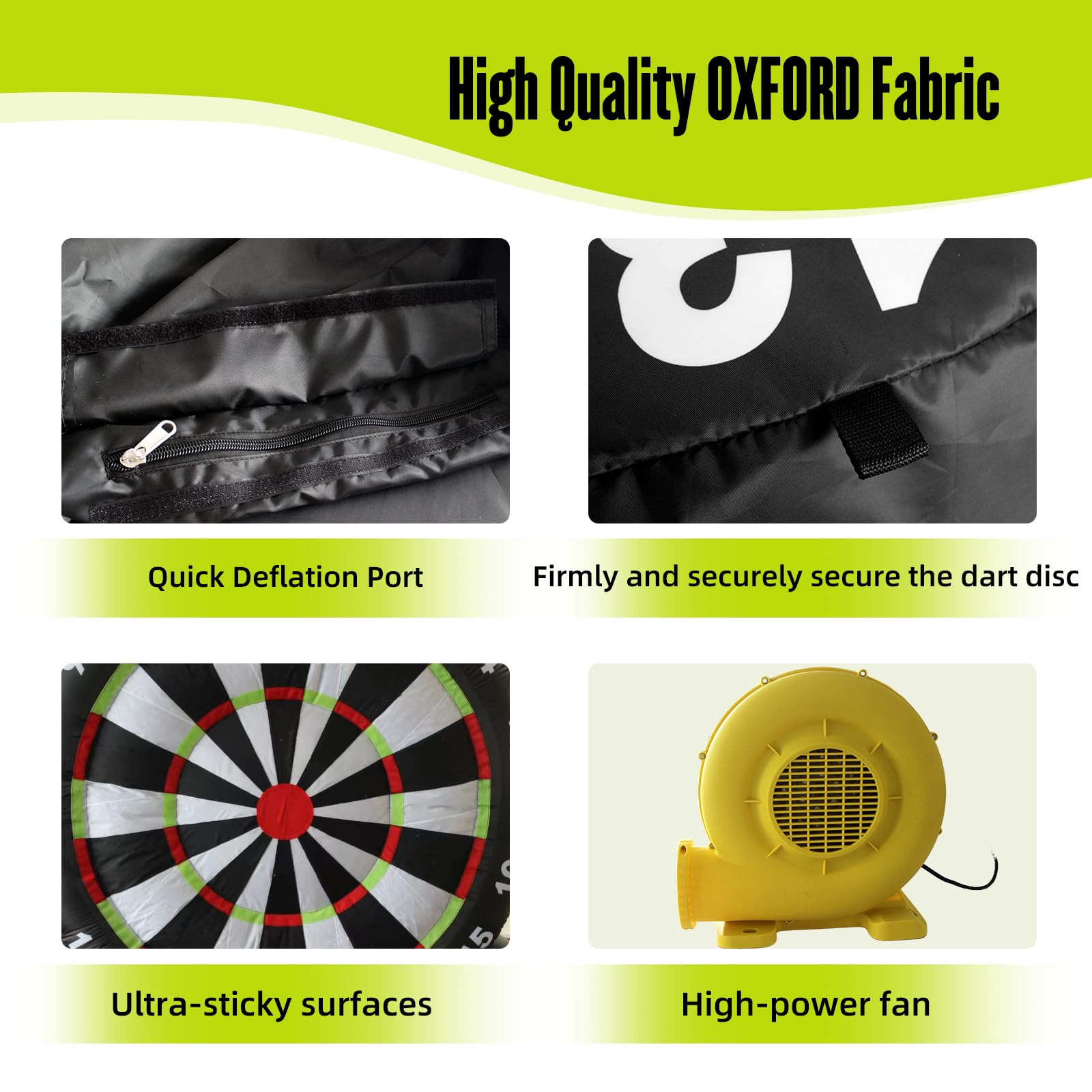 3M Fussball Dart aufblasbar Outdoor, inflantteble Fussball Dart Aufblasbar,fußballdart mit Gebläse und 8 Ballen,fußball dartscheibe furGarten Partys, Wasserdichtes Sportspiel.