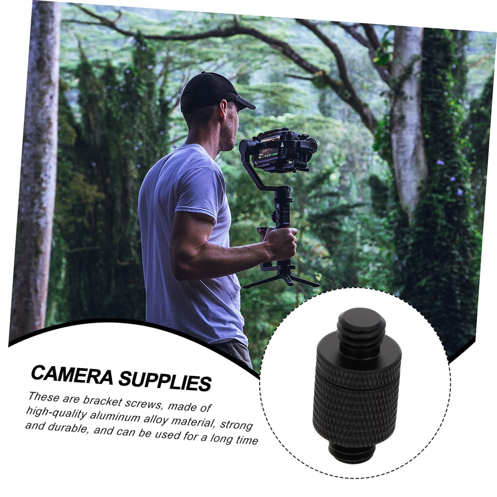 Holibanna 4Pcs Camera Screws for Microphone Stand Adapter Black for Converting Microphone Camera Holders Useful Accessories for Photography and Audio Recording