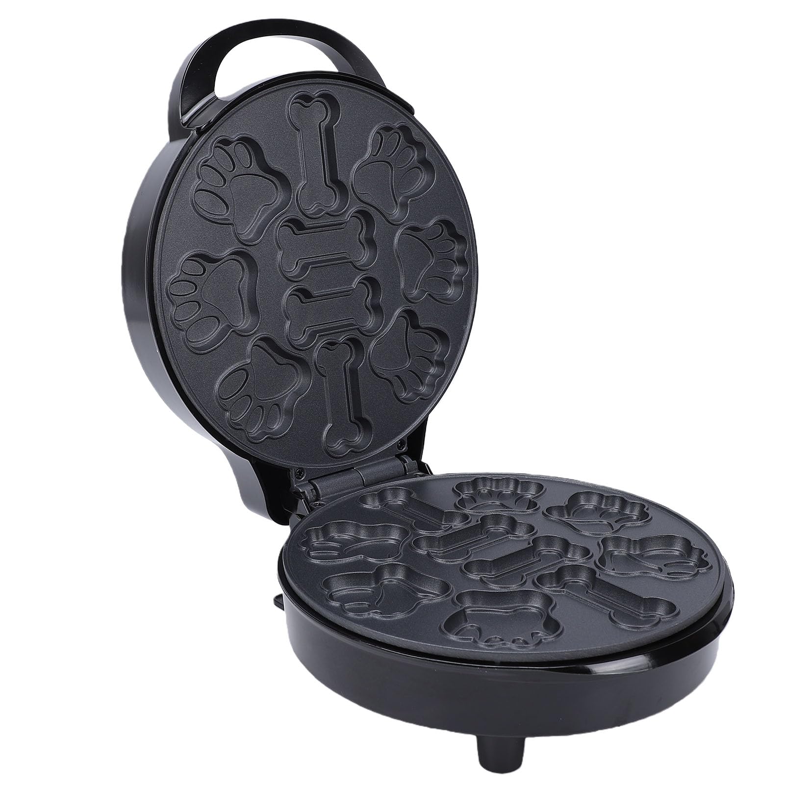 AMONIDA Macchina per Waffle Elettrica da 900W per Proprietari di Animali Che Preparano Premi Casalinghi Cani Cuoce 10 Spuntini con Forme Divertite Veloce Rivestimento Antiaderente (Spina europea 220