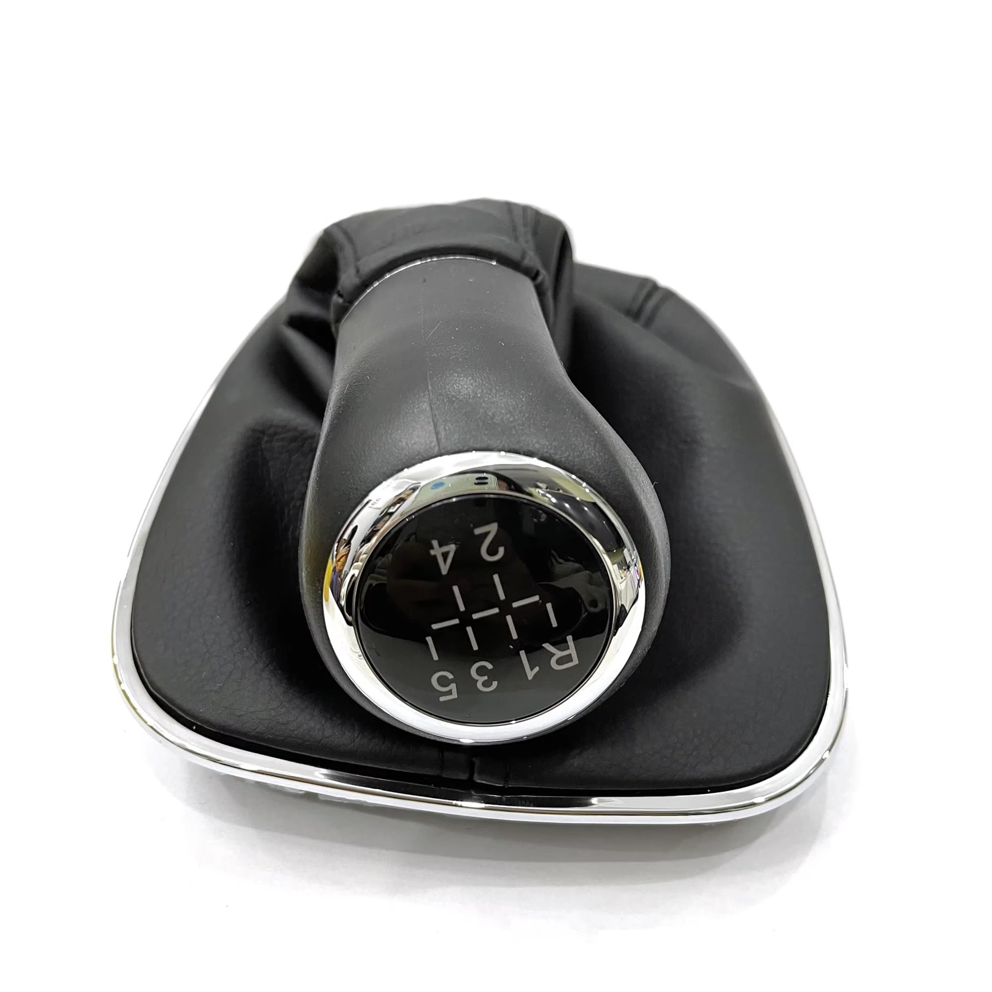 WYLWSHA Shift Gear Knob Cover for Vauxhall for Corsa D 2006-2014 009140093 19276456 Car Gear Shift Knob Lever Gaitor Boot Cover 5 Speed(Black Cap 5 Speed)