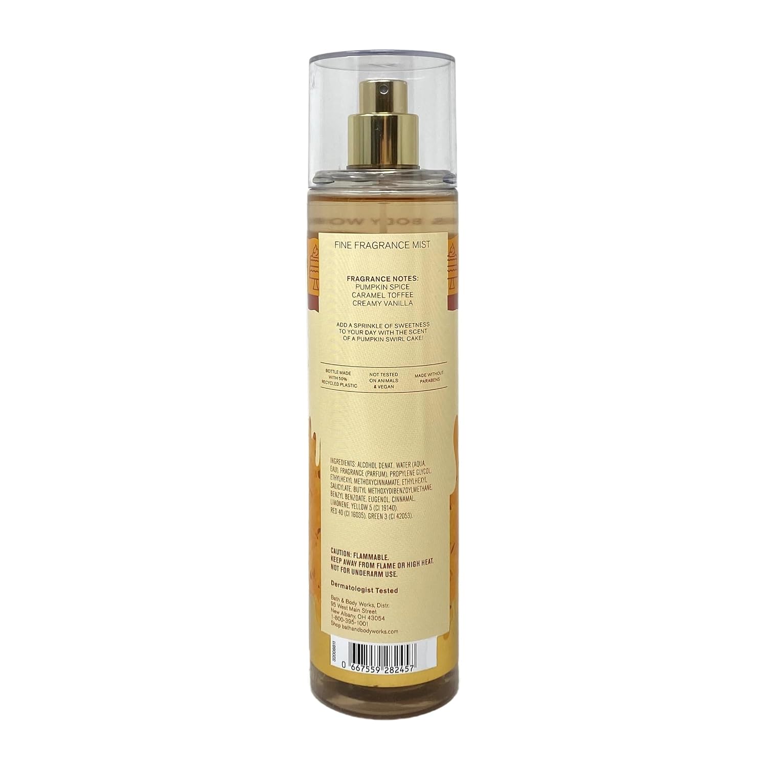 Bath & Body Works Pumpkin Swirl Cake Fragrance Mist and Body Wash Gift Set Bundle with a Natural Oats Bar Soap - Full Size