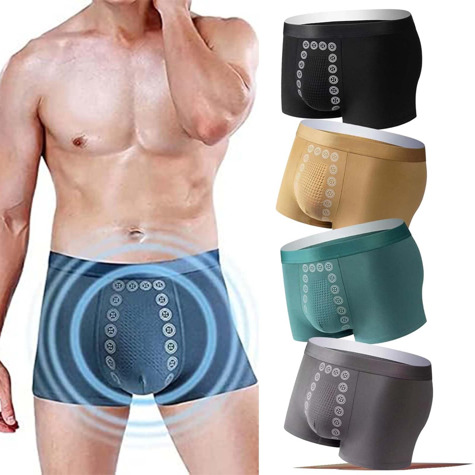 4packs Proplshove Underwear Magnetic, Comfortable Soft and Breathable Men's Energetic Massage Magnetic Underwear