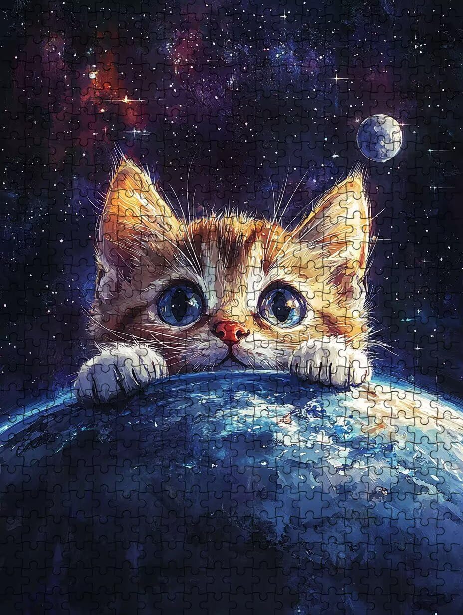 Puzzle 4000 Pezzi, Gatto Pianeta 3D Puzzle per Adulti Impegnativo, Educa Puzzles Artistico, Divertente E Stimolante Puzzles Decorativo per La Famiglia, Regalo e Decorazione Pareti DX0YL6-956