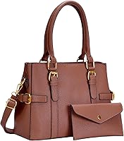 Vista 13 de Bolsos de mano de cuero de moda para mujer, bolso de hombro, asa superior, bolso de otoño Caqui