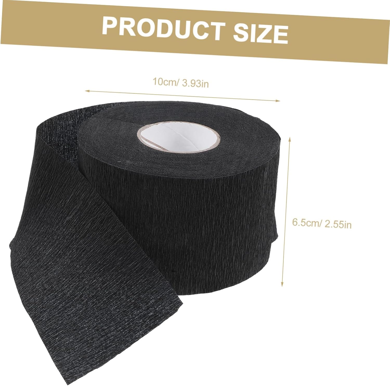 4rolls Disposable Neck Strip Paper for Hair Cutting White Black Convenient Collar Covers for Hair Salons and Styling Essential Neck for Clients